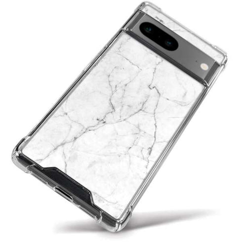 White Marble Google Pixel 8a Clear Case